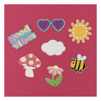 Made With Love A Good Day Iron-On Patches 7 Pack