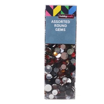 Black and Red Assorted Round Gems 90g