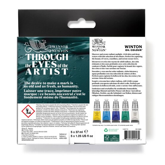 Winsor & Newton Winton Seascapes Oil Colours Set 37ml 5 Pack image number 4