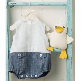 Simplicity Babies’ Romper and Duck Sewing Pattern 8098 image number 6