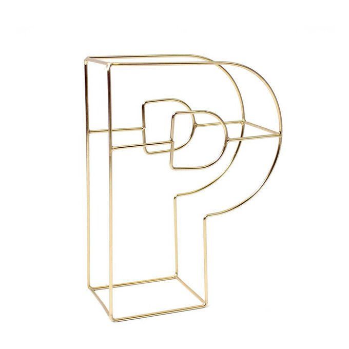 Soft Gold Wire Letter P 15cm image number 1