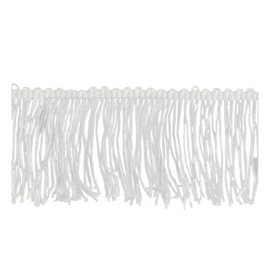 White Charleston Fringe by the Metre image number 1