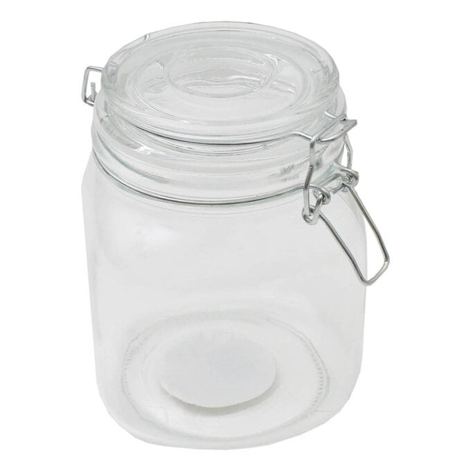 Clear Clip-Top Glass Jar 1 Litre