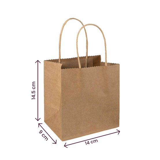 Kraft Gift Bag 12cm 5 Pack image number 3