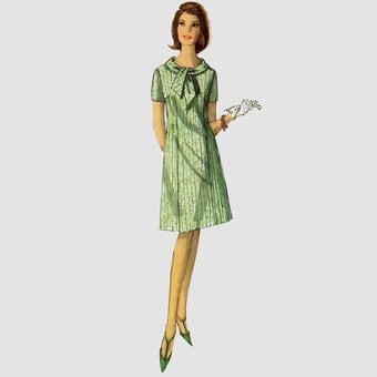 Simplicity Vintage Dress Sewing Pattern S9104 (6-14) image number 3