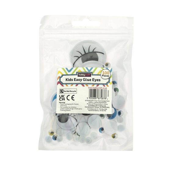 Assorted Googly Eyes with Lashes 100 Pack image number 5