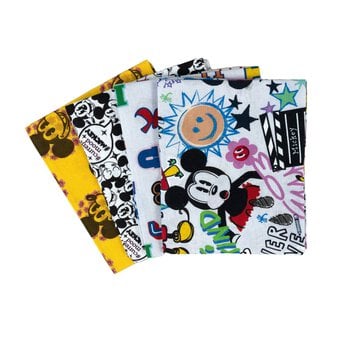 Disney Teenage Mickey Mouse Cotton Fat Quarters 4 Pack