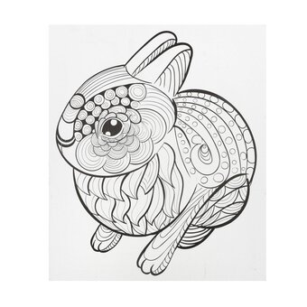 Rabbit Colour-in Canvas