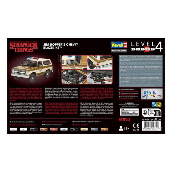 Revell 1985 Chevrolet K5 Blazer: Stranger Things Model Kit 1:25 image number 7