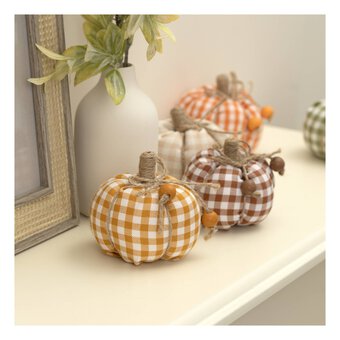 Gingham Pumpkins 5 Pack 