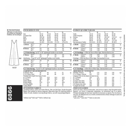 New Look Women’s Dress Sewing Pattern 6866 image number 2