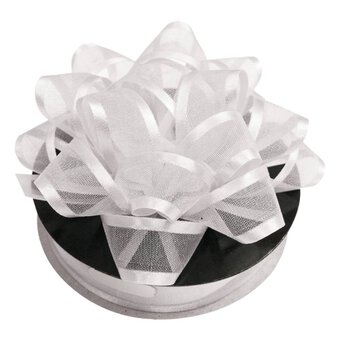 White Organza Bow and Ribbon 1.5cm x 2m
