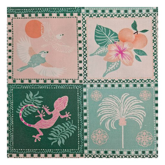 Riviera Collage Cotton Fabric by the Metre image number 2