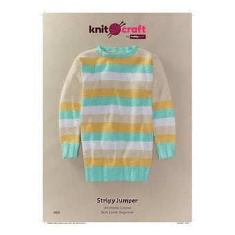 Knitcraft Home Cotton Stripy Jumper Digital Pattern 0031