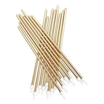 Gold Extra Tall Candles 16 Pack