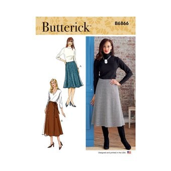 Butterick Women's Skirts Sewing Pattern B6866 (A5 6-14)