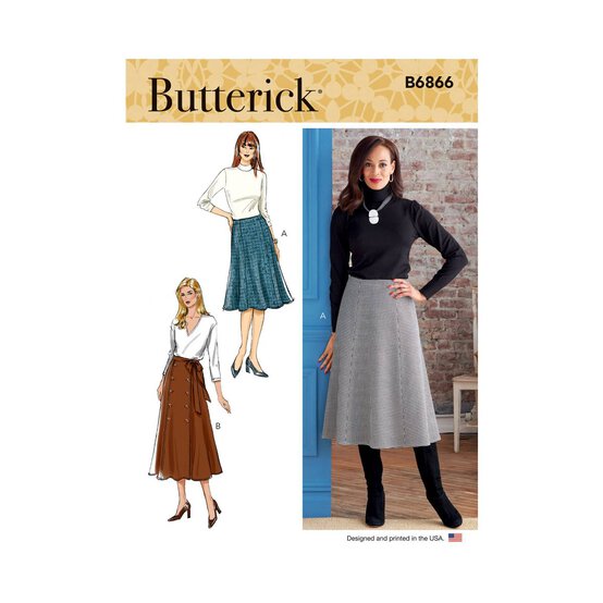 Butterick Women's Skirts Sewing Pattern B6866 (A5 6-14) image number 1