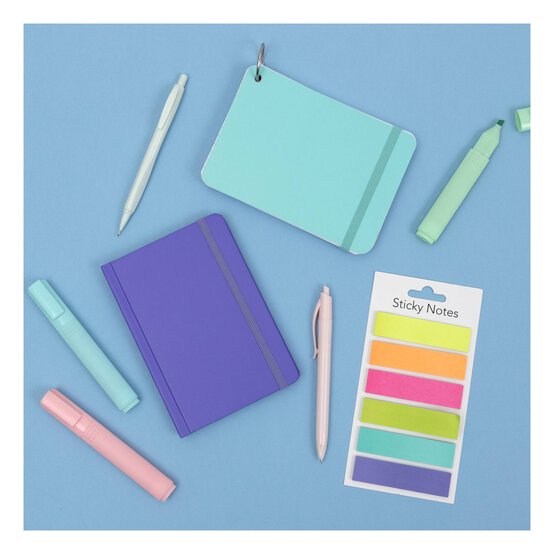 Block Colour Sticky Note Pads 6 Pack image number 2