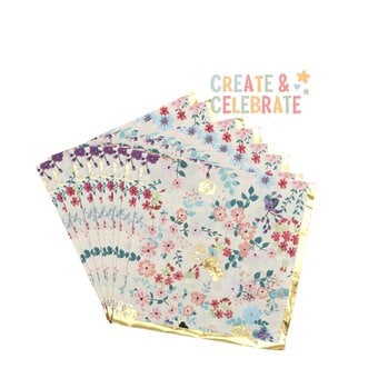 Create & Celebrate Ditsy Floral Paper Napkins 12 Pack