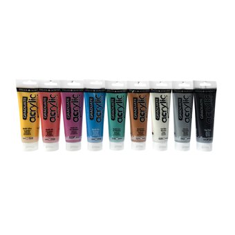 Daler-Rowney Graduate Metallic Acrylic Paint 120ml 9 Pack
