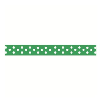 Lime Green Polka Dot Grosgrain Ribbon 9mm x 5m