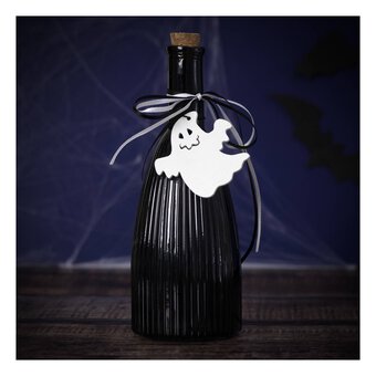Black Ghost Potion Bottle with Cork Top 22cm