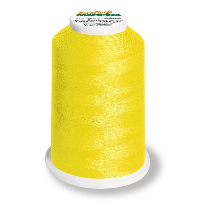 Madeira Neon Yellow Aeroflock Overlocker Thread 1000m (8230) image number 1