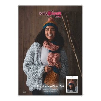 Knitcraft Cosy Hat and Scarf Set Digital Pattern 0237 image number 3