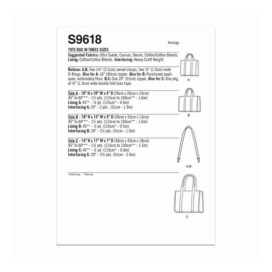 Simplicity Tote Bags Sewing Pattern S9618 image number 5