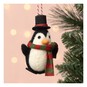 Hanging Felted Penguin Decoration 9cm  image number 1