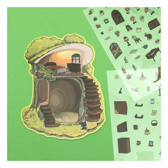 Mini Mushroom Hut Scene Stickers image number 3