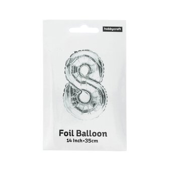 Silver Foil Number 8 Balloon image number 3