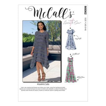 McCall’s Women's Dress Sewing Pattern L-XXL M8062