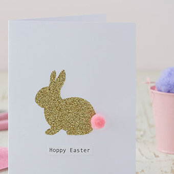 How to Make a Glitter Bunny Card