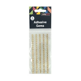Gold Adhesive Gem Strips 5mm 5 Pack image number 4