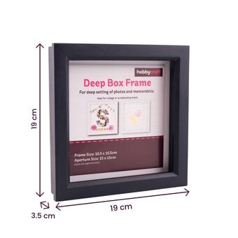 Black Deep Box Frame 15cm x 15cm image number 4