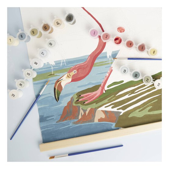 NHM Flamingo Paint by Numbers Wall Hanging Kit image number 2
