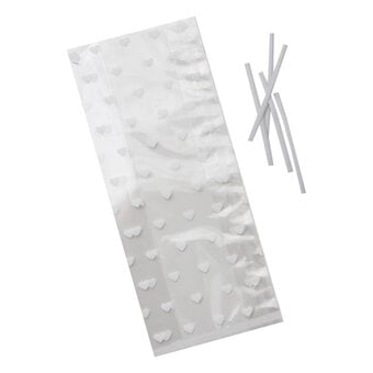 Ginger Ray White Heart Treat Bags 10 Pack