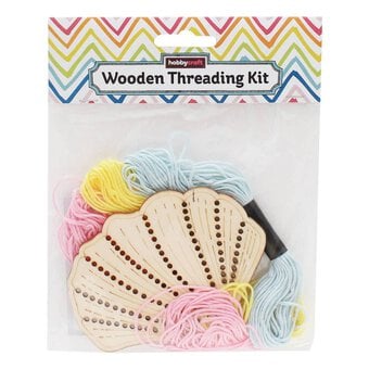 Scallop Seashell Wooden Threading Kit image number 2