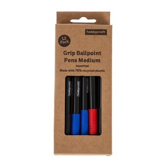 Assorted Medium Tip Ballpoint Pens 12 Pack image number 4