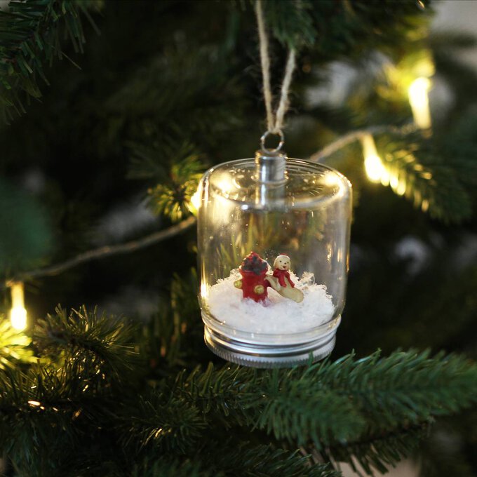 Fillable Glass Mason Jar Hanging Decoration Hobbycraft - Mason Home Decor Christmas Tree Review