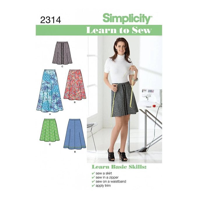 Simplicity Learn to Sew Ladies' Skirt Sewing Pattern 2314 image number 1