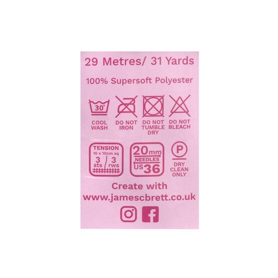 James C Brett Perfect Pink Big &lsquo;Un Super Mega Chunky 300g image number 4