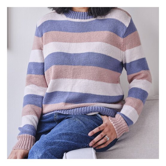 Knitcraft Stripe Jumper Digital Pattern 0347 image number 2