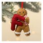 Hanging Gingerbread Felt Letter F Decoration image number 1