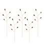 Gold Beaded Branch Wired Picks 5 Pieces image number 1