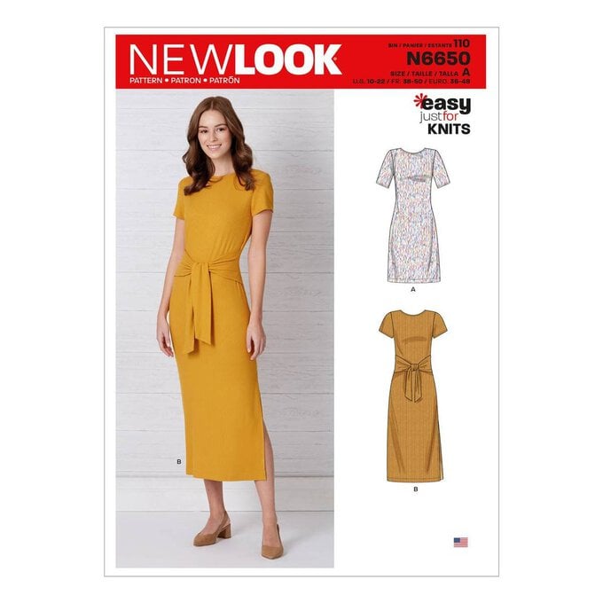 New Look Women's Knit Dress Sewing Pattern N6650 image number 1