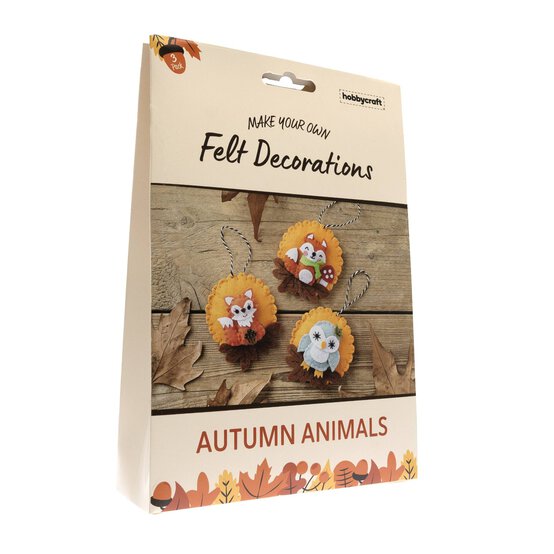 Make Your Own Autumn Animal Felt Decorations 3 Pack image number 3
