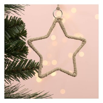 Hanging Twine Star Decoration 10cm
