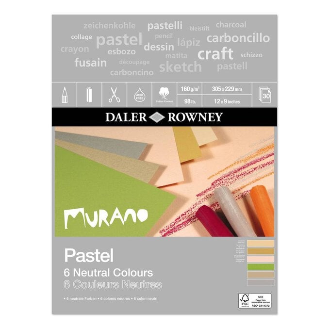 Daler-Rowney Murano Pastel Pad 12 x 9 Inches 30 Sheets image number 1